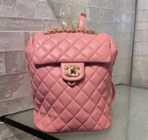 pink white floral backpack purse chanel|Chanel gabrielle backpack beige.